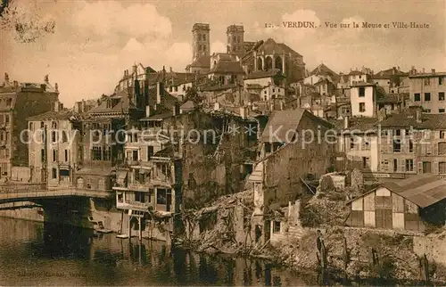 Verdun_Meuse Vue sur la Meuse et Ville Haute Verdun Meuse