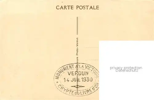 Verdun_Meuse Monument a la Victoire Crypte du Livre d Or Verdun Meuse