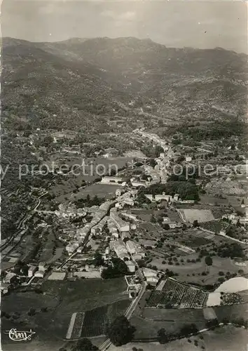 Lasalle Vue aerienne panoramique de la Ville la Valle de la Salindringue et les Monts de Cevennes Lasalle