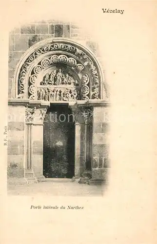 Vezelay Porte laterale du Narthex Vezelay