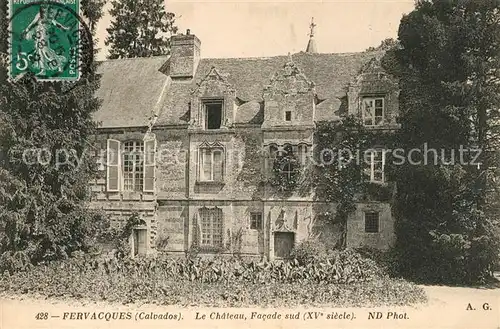 Fervaques Chateau facade sud XVe siecle Fervaques
