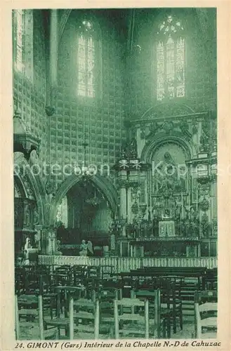 Gimont Interieur de la Chapelle Notre Dame de Cahuzac Gimont