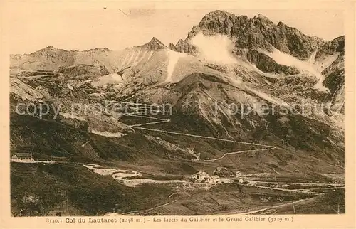 Col_du_Lautaret Les lacets du Galibier et le Grand Galibier Gebirgspass Alpen Col_du_Lautaret