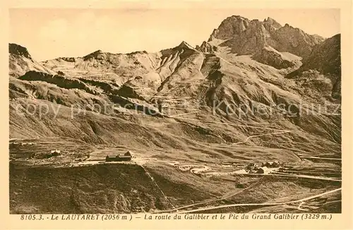 Col_du_Lautaret Les lacets du Galibier et le Grand Galibier Gebirgspass Alpen Col_du_Lautaret