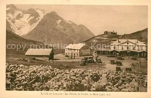 Col_du_Lautaret Les Hotels Chalet et la Meije Alpes Francaises Gebirgspass Alpen Col_du_Lautaret