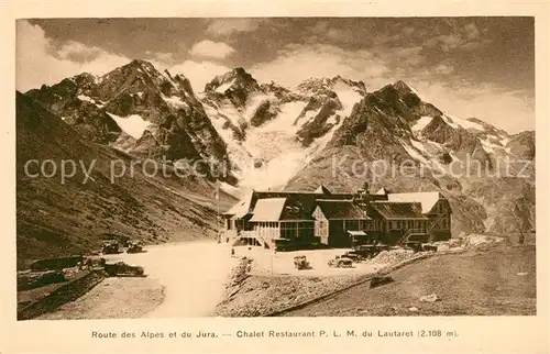 Col_du_Lautaret Routes des Alpes et du Jura Chalet Restaurant P.L.M. Gebirgspass Franzoesische Alpen Gletscher Col_du_Lautaret