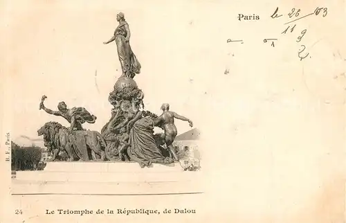 Paris Le Triomphe de la Republique de Dalou Paris