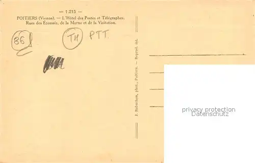 Poitiers_Vienne Hotel des Postes et Telegraphes Poitiers Vienne