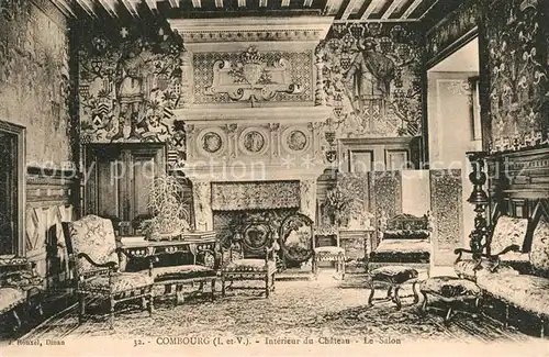 Combourg Interieur du Chateau le Salon Combourg