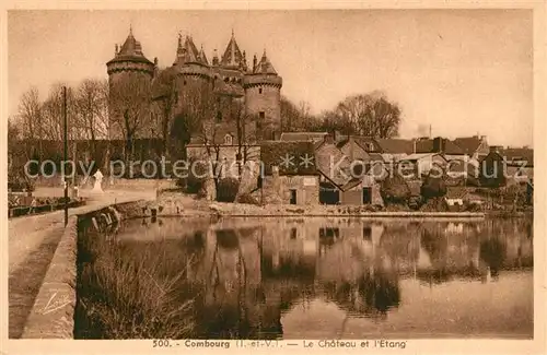 Combourg Chateau et l Etang Combourg