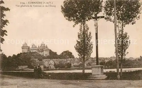 Combourg Chateau Croix et l Etang Combourg