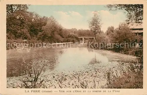 La_Fere_Aisne Vue sur l Oise et la sortie de La Fere La_Fere_Aisne