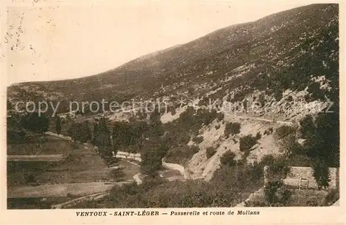 Saint Leger du Ventoux Passerelle et Route de Mollans  Saint Leger du Ventoux