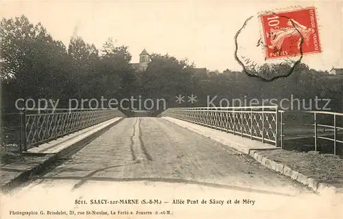 Saacy sur Marne Allee Pont de Saacy et de Mery  Saacy sur Marne