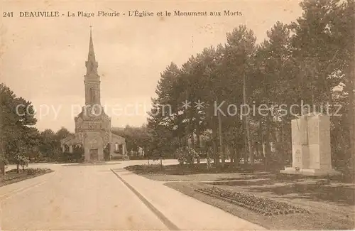 Deauville Plage Fleurie Eglise Monument aux Morts Deauville