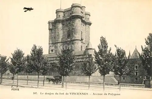Vincennes Avenue du Polygone Donjon du Fort  Vincennes