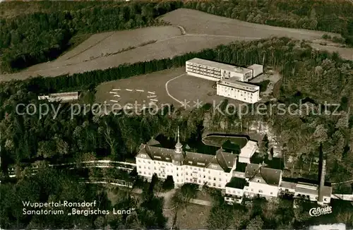 Ronsdorf Sanatorium Bergisches Land Fliegeraufnahme Ronsdorf