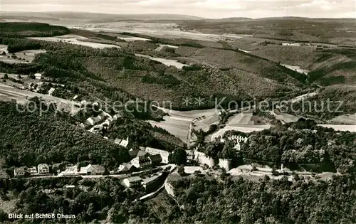 Dhaun Fliegeraufnahme mit Schloss Dhaun Dhaun