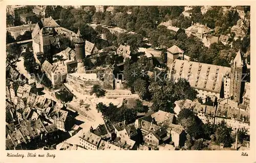 Nuernberg Fliegeraufnahme mit Burg Nuernberg