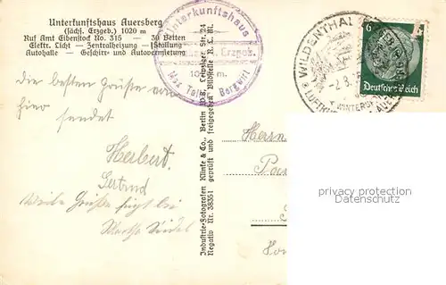 Auersberg_Wildenthal Unterkunftshaus Fliegeraufnahme Auersberg Wildenthal