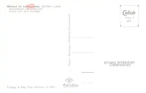 Wildbad_Schwarzwald Fliegeraufnahme Enztal Freibad Wildbad_Schwarzwald