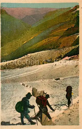 AK / Ansichtskarte Chamonix Petit Plateau Bergsteiger Hochgebirge Chamonix