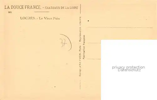 AK / Ansichtskarte Loches_Indre_et_Loire Vieux puits Collection Chateaux de la Loire Loches_Indre_et_Loire