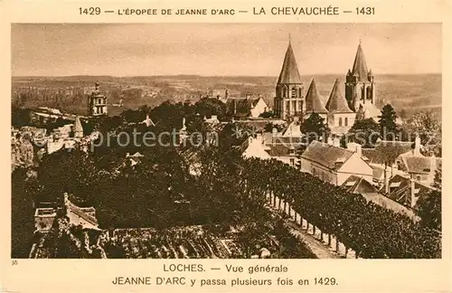 AK / Ansichtskarte Loches_Indre_et_Loire Chateau royal Monument historique La Chevauchee de Jeanne d Arc 1431 Loches_Indre_et_Loire
