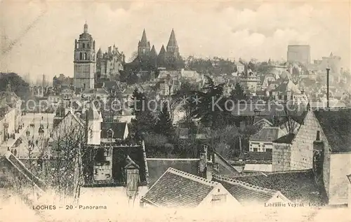 AK / Ansichtskarte Loches_Indre_et_Loire Panorama Chateau royal Monument historique Loches_Indre_et_Loire