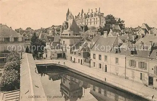 AK / Ansichtskarte Loches_Indre_et_Loire Vue generale de la Ville haute Chateau royal Monument historique Loches_Indre_et_Loire