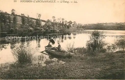 AK / Ansichtskarte Bourbon l_Archambault Aux bords de l etang Bourbon l Archambault
