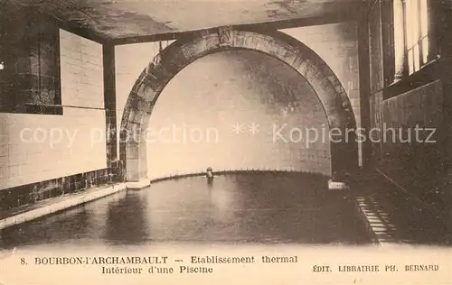 AK / Ansichtskarte Bourbon l_Archambault Etablissement thermal interieur d une piscine Bourbon l Archambault