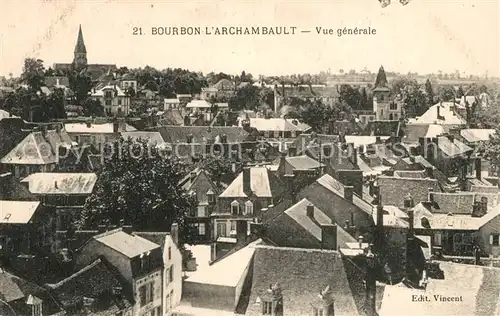 AK / Ansichtskarte Bourbon l_Archambault Vue generale Bourbon l Archambault