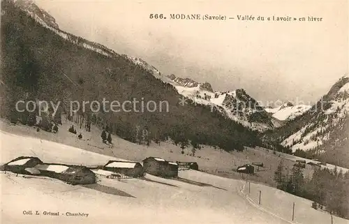 AK / Ansichtskarte Modane Panorama Vallee du Lavoir en hiver Alpes Modane