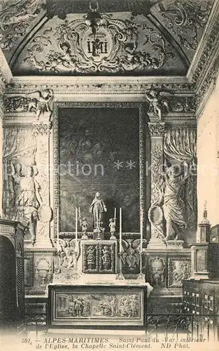 AK / Ansichtskarte Saint Paul du Var Interieur de l eglise Chapelle Saint Clement 