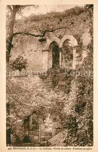 AK / Ansichtskarte Bruniquel Chateau Ruines Bruniquel