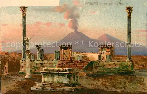 AK / Ansichtskarte Pompei Tempio di Apollo Litho Pompei