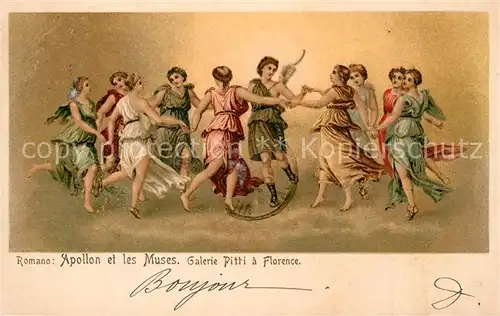 AK / Ansichtskarte Firenze_Toscana Romano Apollon et les Muses Galerie Pitti Litho Firenze Toscana