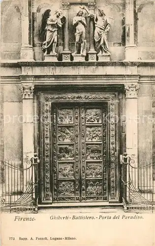 AK / Ansichtskarte Firenze_Toscana Ghiberti Battistero Porta del Paradiso Firenze Toscana