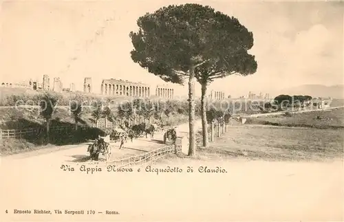 AK / Ansichtskarte Roma_Rom Via Appia Nuova Acquedotto di Claudio  Roma_Rom