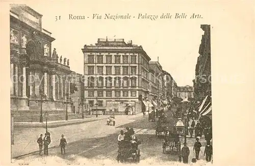 AK / Ansichtskarte Roma_Rom Via Nazionale Palazzo delle Belle Arti Roma_Rom