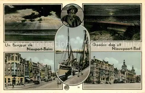 AK / Ansichtskarte Nieuport Bains Fischer Fischkutter  Nieuport Bains