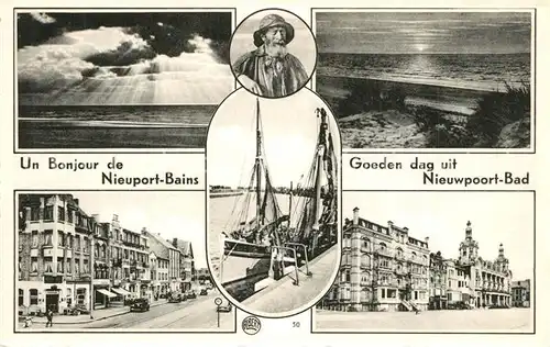 AK / Ansichtskarte Nieuport Bains Fischer Fischkutter  Nieuport Bains