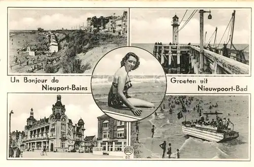 AK / Ansichtskarte Nieuport Bains Strand Nieuport Bains