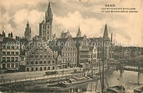 AK / Ansichtskarte Gand_Belgien Maisons des Bateliers et des Mesure de Grains  Gand Belgien