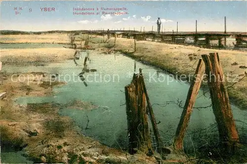 AK / Ansichtskarte Yser_Region Inondations a Ramscappelle Yser Region