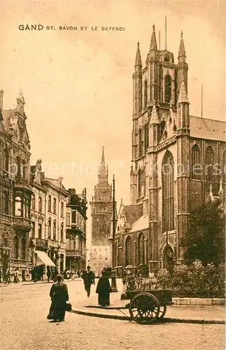 AK / Ansichtskarte Gand_Belgien St. Bavon Beffroi Gand Belgien