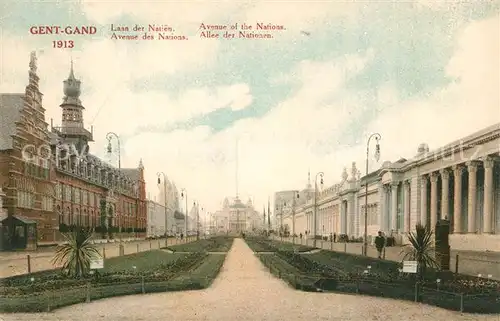 AK / Ansichtskarte Gand_Belgien Avenue des Nations Gand Belgien