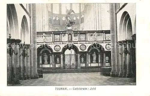 AK / Ansichtskarte Tournai_Hainaut Cathedrale Jube Tournai Hainaut