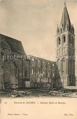 AK / Ansichtskarte Loches_Indre_et_Loire Ancienne Eglise de Beaulieu Loches_Indre_et_Loire